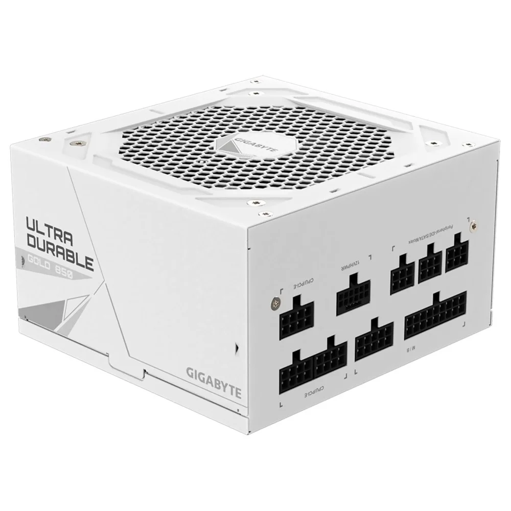 Imagem 3 de 3 do produto Fonte De Alimentação Gigabyte Gp-ud850gm Pg5w 850w Atx Modular 80 Plus Gold PCie 5.0 12vhpwr Branca Bivolt