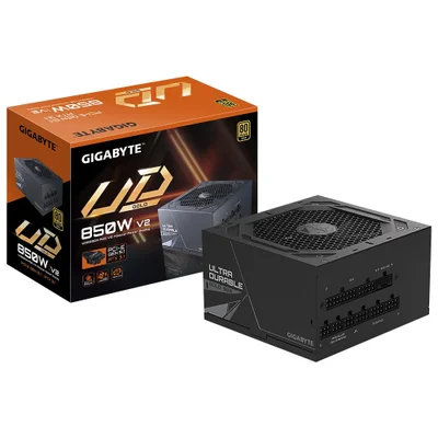 Fonte De Alimentação Gigabyte Gp-ud850gm Pg5 V2 850w Atx Modular 80 Plus Gold Atx 3.1 PCie 5.0 Bivolt Preto
