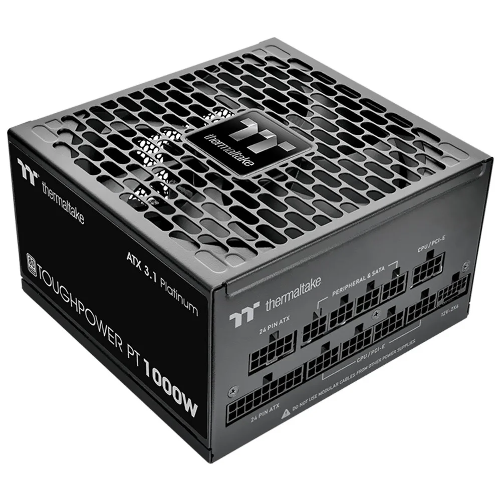 Fonte De Alimentação Thermaltake Toughpower Pt Ps-tpp-0850fnfapu-1 850w Atx 3.1 Modular 80 Plus Platinum Pfc Ativo Preto