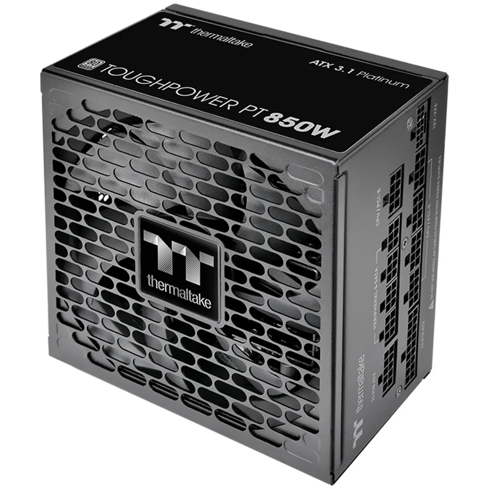 Fonte De Alimentação Thermaltake Toughpower Pt Ps-tpp-0850fnfapu-1 850w Atx 3.1 Modular 80 Plus Platinum Pfc Ativo Preto