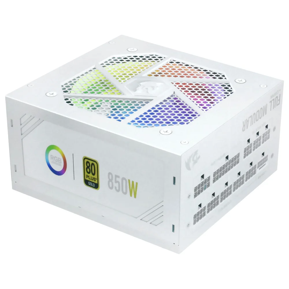 Imagem 3 de 3 do produto Fonte De Alimentação Redragon Gc-ps007w-1 850w Atx Modular 80 Plus Gold Pfc Ativo Branco Silenciosa