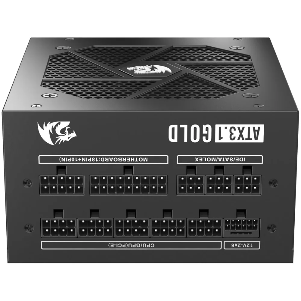 Imagem 2 de 3 do produto Fonte De Alimentação Redragon Gc-ps010 V2 850w Atx Modular 80 Plus Gold Atx 3.1 PCie 5.0 Bivolt Preto