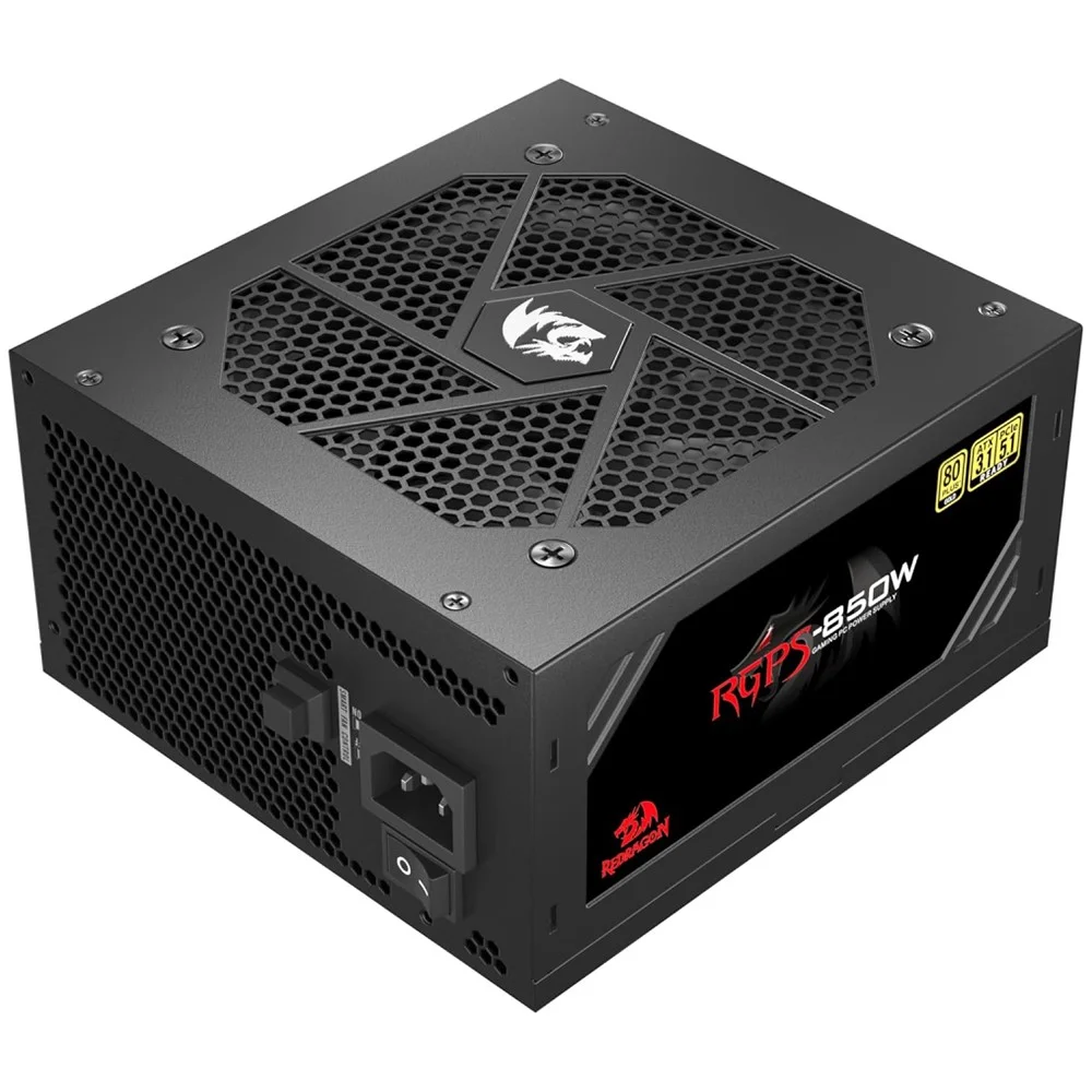 Imagem 3 de 3 do produto Fonte De Alimentação Redragon Gc-ps010 V2 850w Atx Modular 80 Plus Gold Atx 3.1 PCie 5.0 Bivolt Preto