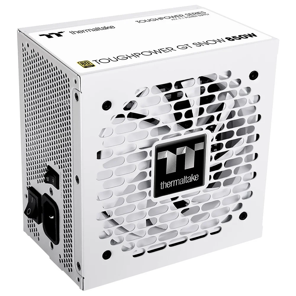 Imagem 3 de 3 do produto Fonte De Alimentação Thermaltake Toughpower Gt Snow 850w Ps-tpt-0850fnfagu-w Modular 80 Plus Gold Atx 3.1 PCie 5.1 Branco