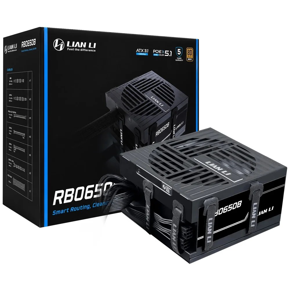 Fonte De Alimentação Lian Li Rb0650b 650w Atx / Não Modular / 80 Plus Bronze Atx 3.1)