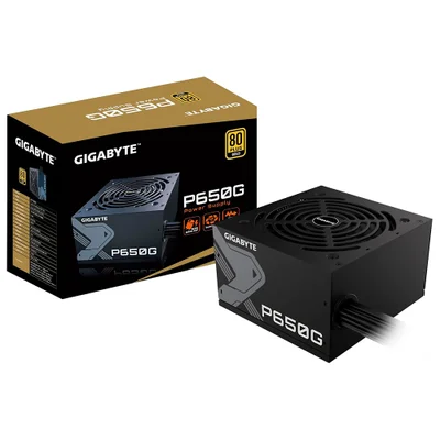 Fonte De Alimentação Gigabyte Gp-p650g 650w Atx Não Modular 80 Plus Gold Pfc Ativo 120mm Silencioso Bivolt