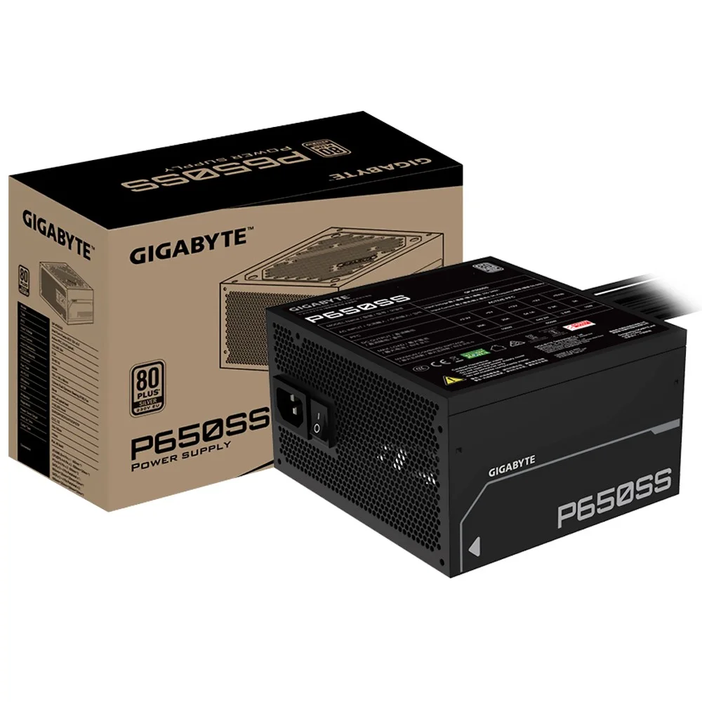 Fonte De Alimentação Gigabyte Gp-p650ss 650w Atx / Não Modular / 80 Plus Silver