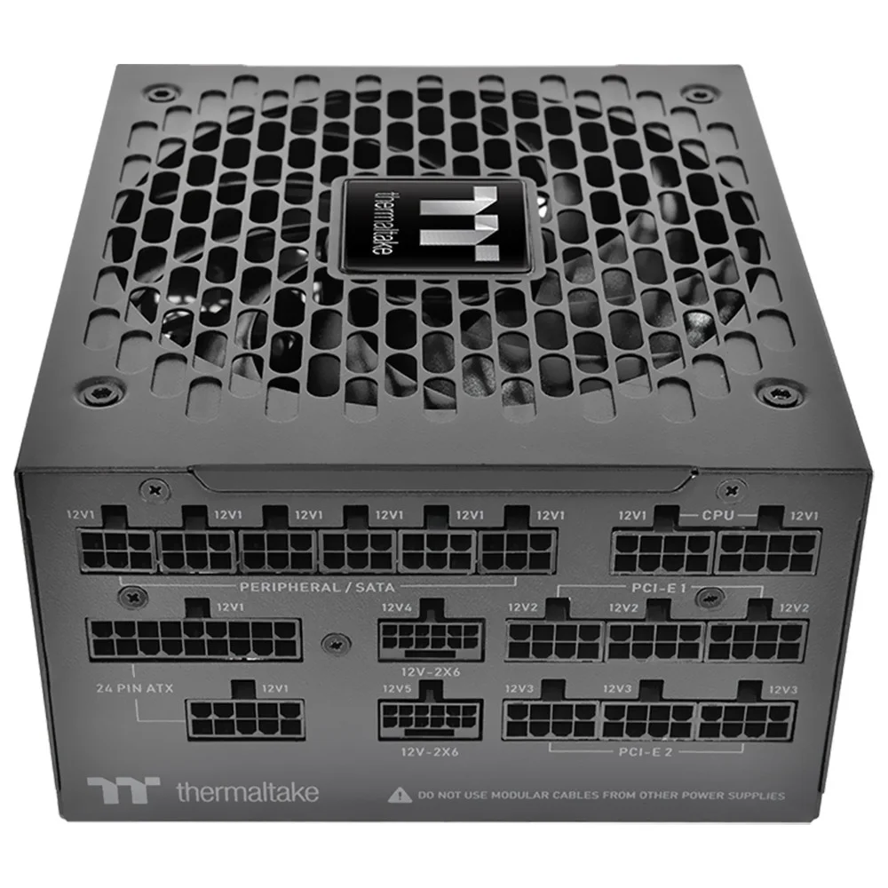 Fonte De Alimentação Thermaltake Toughpower Tf3 Ps-tpd-1650fnfatu-1 Atx 1650w Modular 80 Plus Titanium Atx 3.1 PCie 5.0 Preto Fonte De Alimentação Thermaltake Toughpower Tf3 Ps-tpd-1650fnfatu-1 Atx 1650w Modular 80 Plus Titanium Atx 3.1 PCie 5.0 Preto