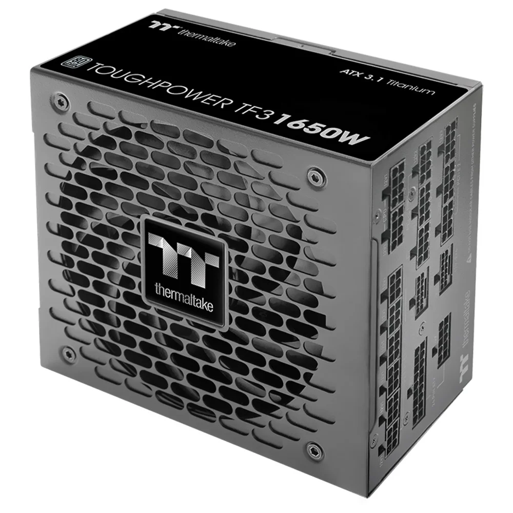 Fonte De Alimentação Thermaltake Toughpower Tf3 Ps-tpd-1650fnfatu-1 Atx 1650w Modular 80 Plus Titanium Atx 3.1 PCie 5.0 Preto Fonte De Alimentação Thermaltake Toughpower Tf3 Ps-tpd-1650fnfatu-1 Atx 1650w Modular 80 Plus Titanium Atx 3.1 PCie 5.0 Preto