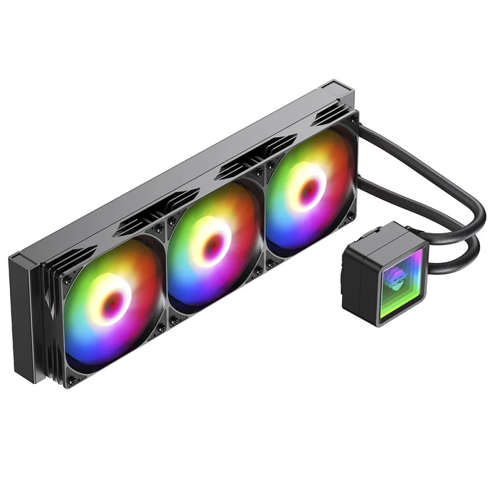 Water Cooler Gamer Ninja Yuki, ARGB, 360mm, Intel-amd, Controladora, Black, Gn-wc-yk360rb Water Cooler Gamer Ninja Yuki, ARGB, 360mm, Intel-amd, Controladora, Black, Gn-wc-yk360rb