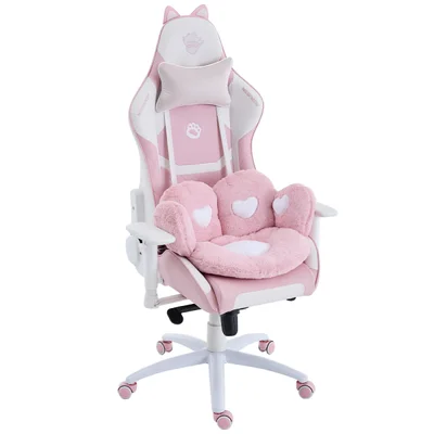 Cadeira Gamer Ninja Mewmew Pro Edition, Reclinável, 2d, Rosa E Branco, Gn-ch-mpr2dpwl