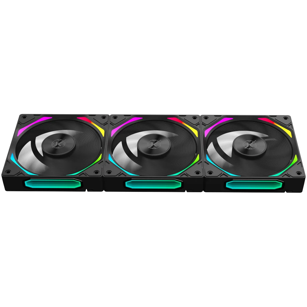 Imagem 3 de 5 do produto Kit Com 3 Fans Kalkan Halo ARGB Reverse 120 Mm Preto