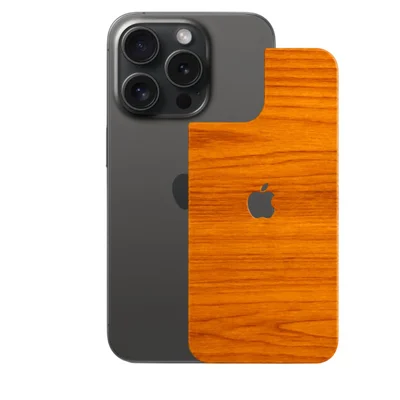Película Para Iphone 15 Pro Max - Traseira Efeito Madeira Clara - Gshield