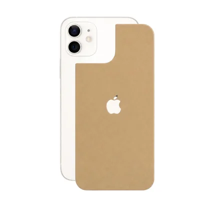 Película Para Iphone 12 - Traseira Efeito Couro Bege - Gshield