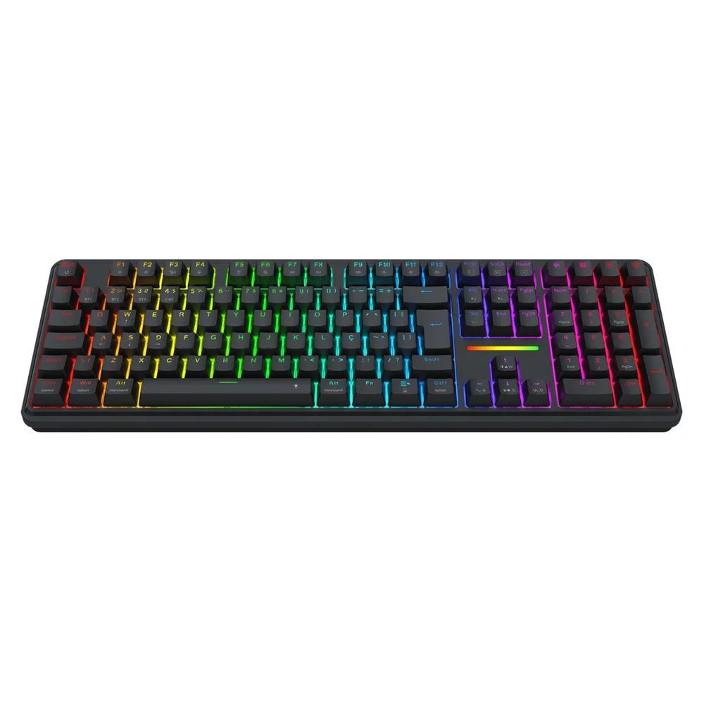 Imagem 2 de 5 do produto Teclado Mec Redragon Antonium Pro, RGB, Usb/wf/blt, Full-size, Sw Manbo, Black - K745RGB-pro (pt-manbo L)