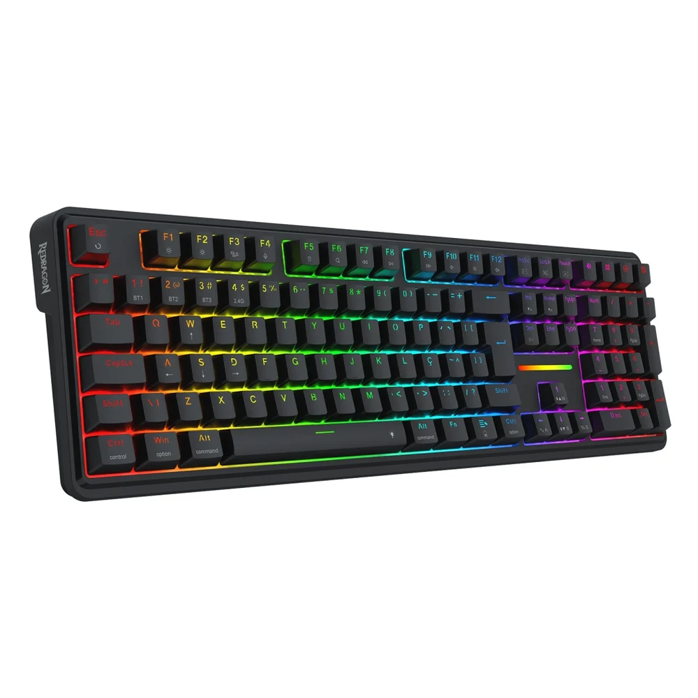 Imagem 5 de 5 do produto Teclado Mec Redragon Antonium Pro, RGB, Usb/wf/blt, Full-size, Sw Manbo, Black - K745RGB-pro (pt-manbo L)