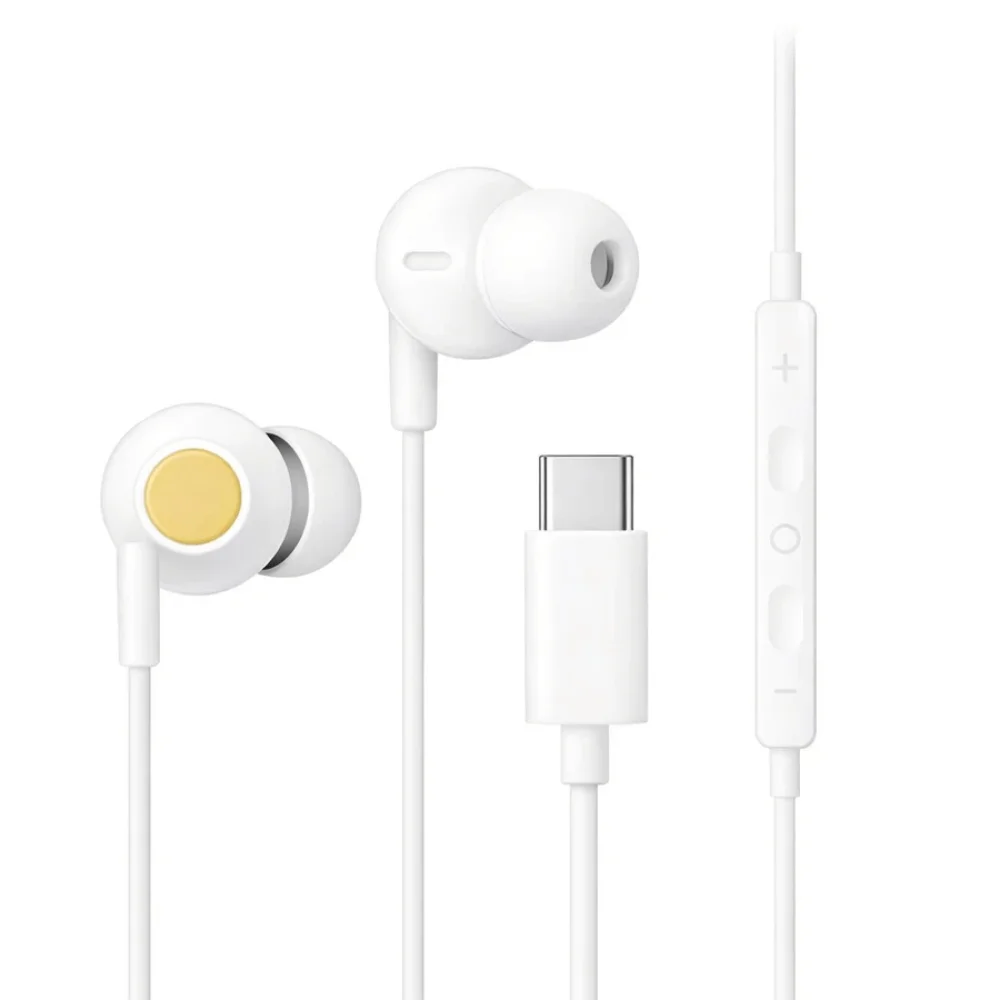Imagem 1 de 5 do produto Fone De Ouvido In-ear Tipo C Controle De Volume El-1416 Cor Branco