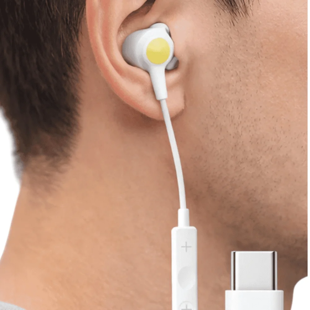 Imagem 4 de 5 do produto Fone De Ouvido In-ear Tipo C Controle De Volume El-1416 Cor Branco