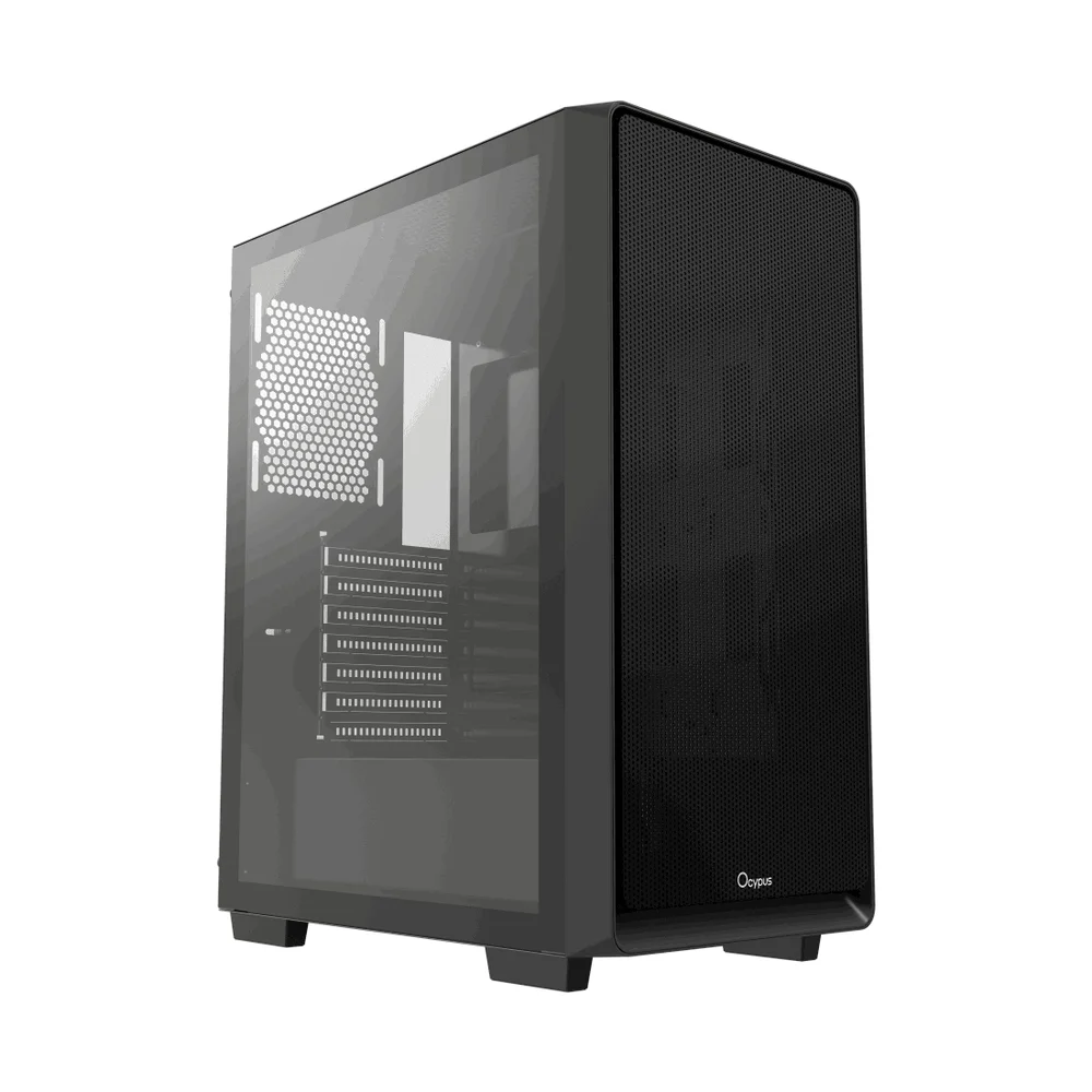 Gabinete Gamer Ocypus Gamma C60, Mid-tower, Vidro Temp, S/ Fans, Black - Gamma-c60-bkg000xx-gl