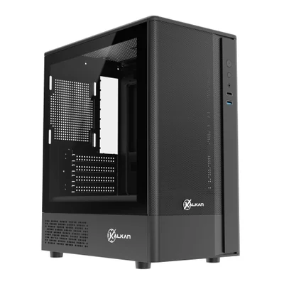 Gabinete Gamer Kalkan Avalon Pro V2, Mid-tower, Vidro Temp, S/ Fans, Black - Klk00074