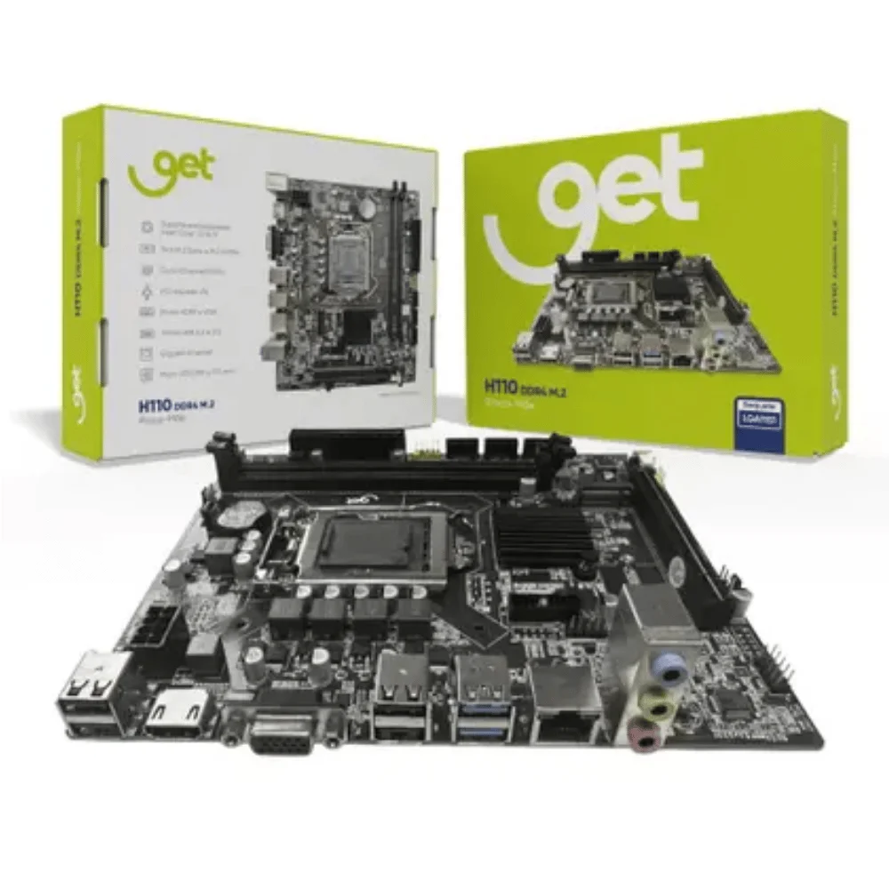Placa Mae H110 Ddr4 LGA 1151 M.2 Rede Giga Get