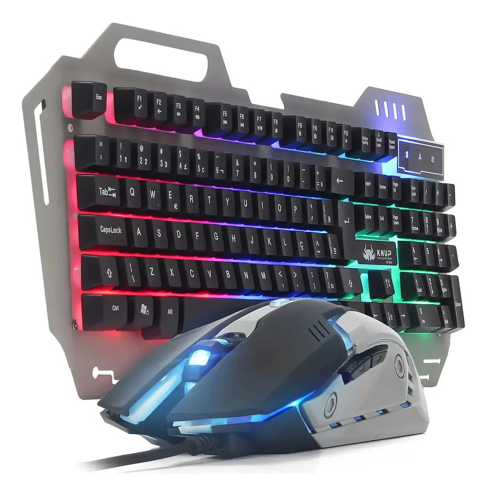 Imagem 5 de 5 do produto Kit Teclado E Mouse Gamer Knup Kp-2054 Usb Com Fio Para PC E Console