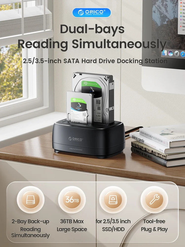 Dock Station Usb 3.0 Dual Hd SSD Sata 2.5" & 3.5" " Clone Offline 36tb Dock Station Usb 3.0 Dual Hd SSD Sata 2.5" & 3.5" " Clone Offline 36tb