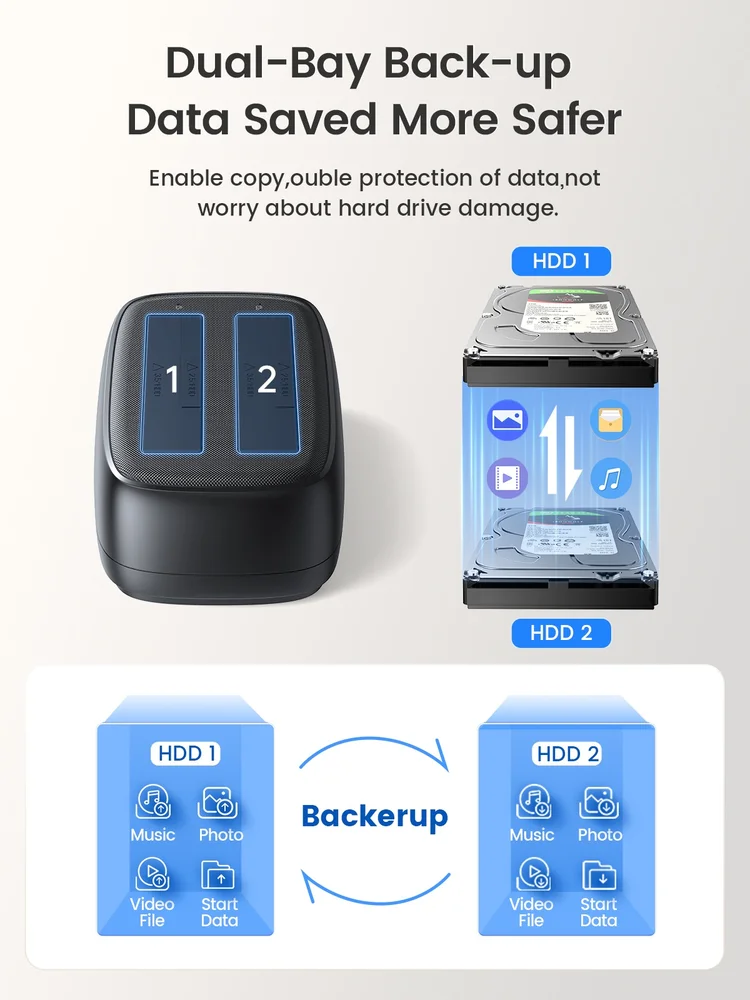 Dock Station Usb 3.0 Dual Hd SSD Sata 2.5" & 3.5" " Clone Offline 36tb Dock Station Usb 3.0 Dual Hd SSD Sata 2.5" & 3.5" " Clone Offline 36tb