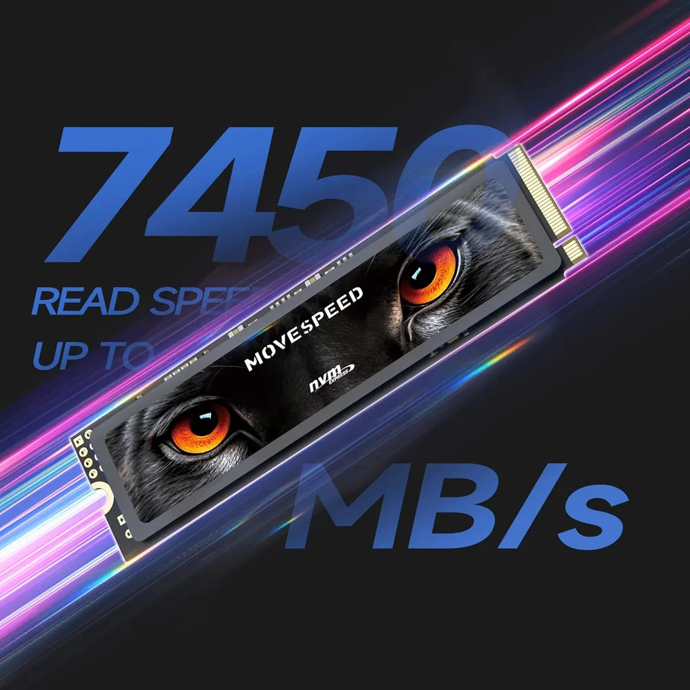 SSD Nvme Movespeed 4TB M.2 PCie 4.0 7450mb/s Dissipador Ps5 PC