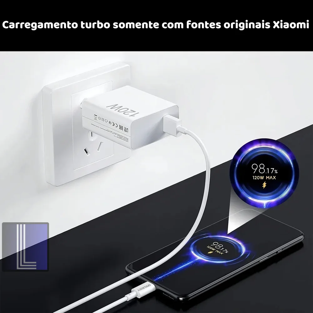 Carregador Turbo 33W Xiaomi Com cabo Tipo C Xiaomi - view 3