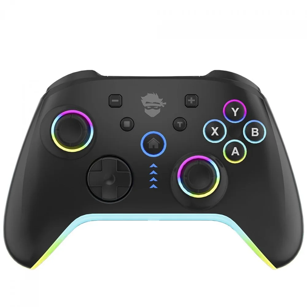 Imagem 3 de 4 do produto Controle Gamer Ninja Sword V2, RGB, Bluetooth, PC, Android, Ios, Switch, Preto, Gn-ct-swbynwv2