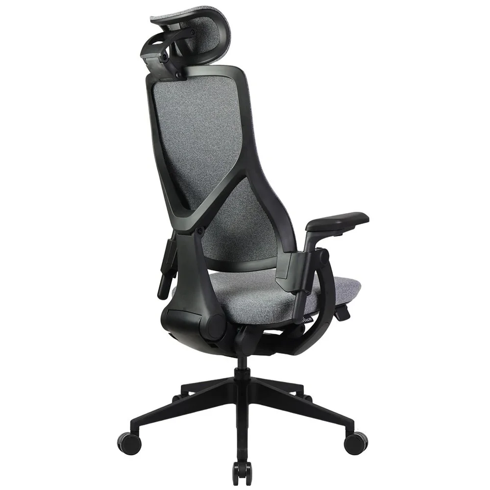 Imagem 2 de 5 do produto Cadeira De Escritório Dr. Office Adapt Plus, Ajustável, Tecido, 3d, Reclinável, Preta E Cinza, Dr-ch-apr3dbgf