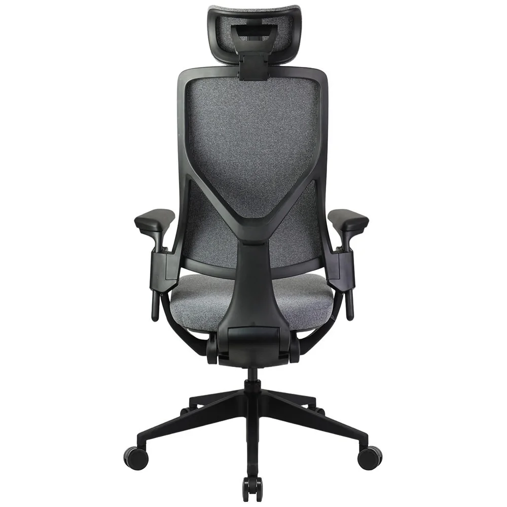 Imagem 3 de 5 do produto Cadeira De Escritório Dr. Office Adapt Plus, Ajustável, Tecido, 3d, Reclinável, Preta E Cinza, Dr-ch-apr3dbgf