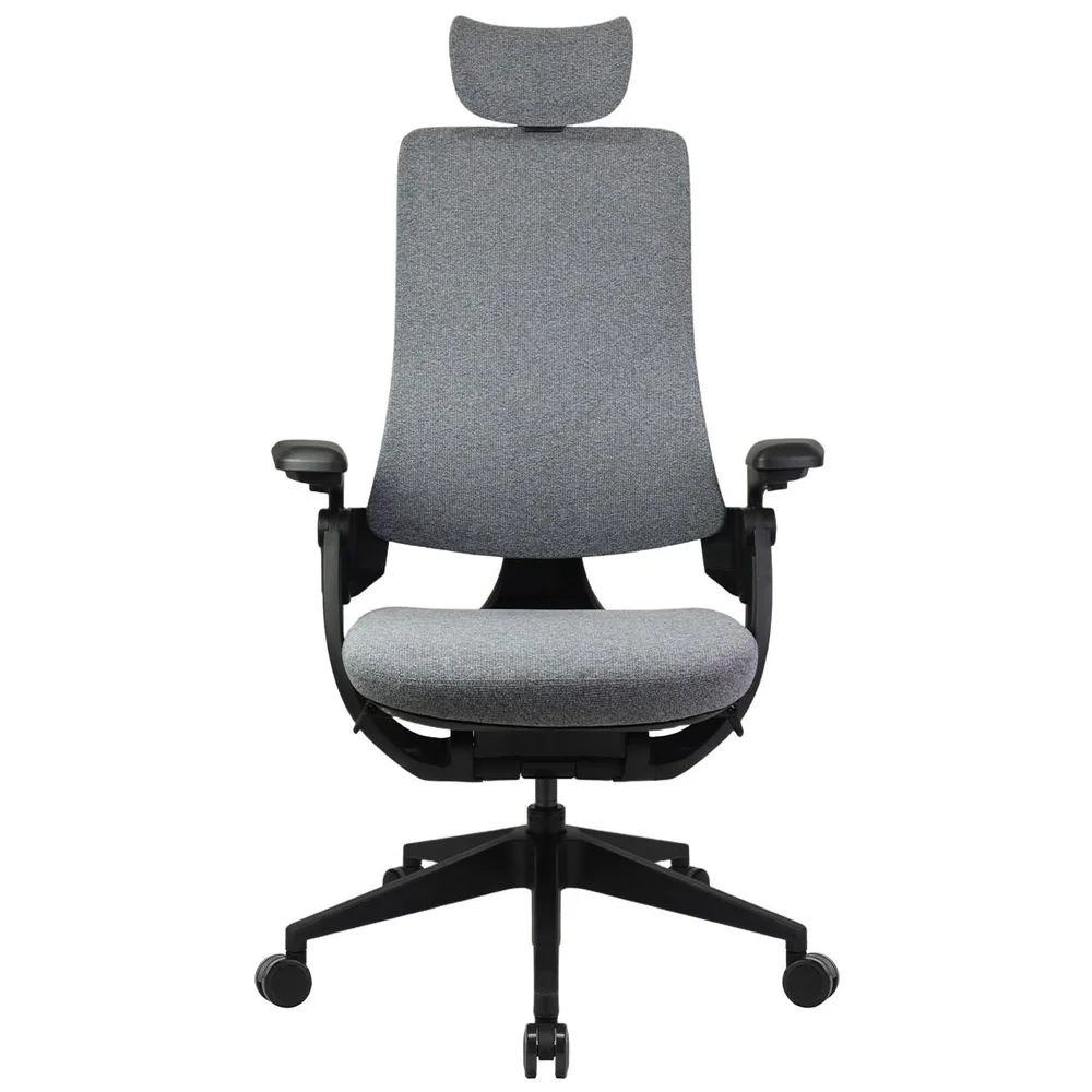 Imagem 4 de 5 do produto Cadeira De Escritório Dr. Office Adapt Plus, Ajustável, Tecido, 3d, Reclinável, Preta E Cinza, Dr-ch-apr3dbgf