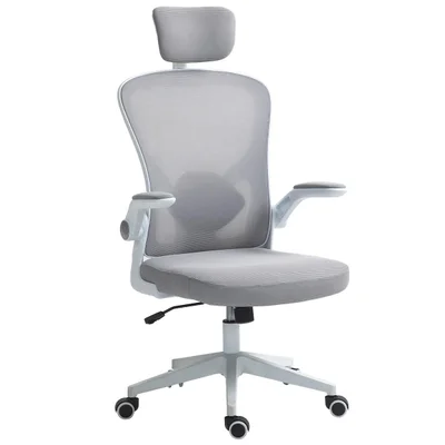 Cadeira De Escritório Dr.office Giratória Executiva, Mesh Respirável, C/regulagem De Altura, Fácil Montagem, Cor Cinza