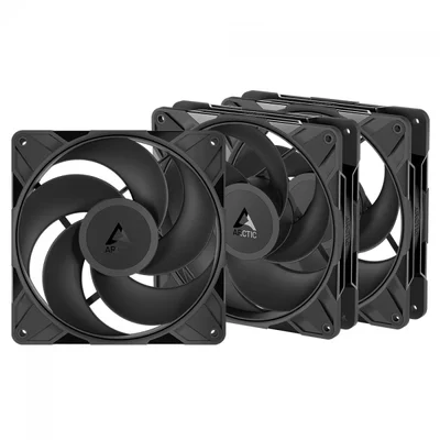 Kit Fan Com 3 Unidades Arctic Cooling P14 Pro Reverse, 140mm, Pwm, Preto, Acfan00330a