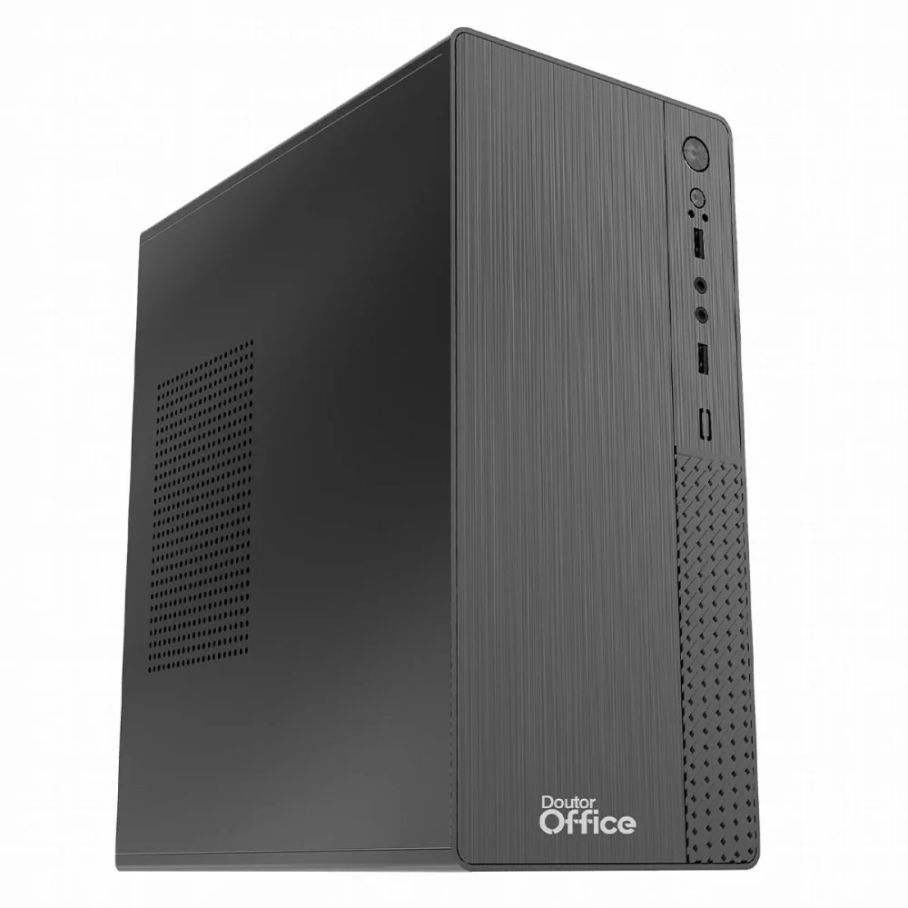Gabinete Dr. Office D100f, Mini Tower, M-atx, Com Fonte 200w, Sem Fans, Preto, Do-cs-itbsfwp