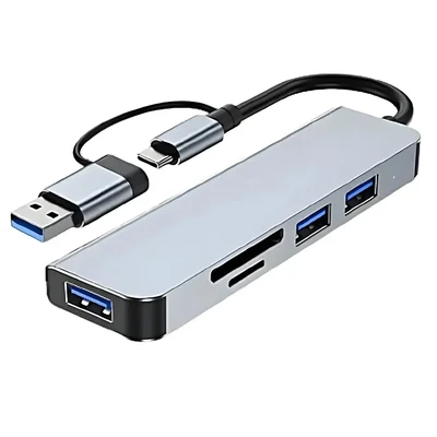 Hub Usb / Type C Metal 03 Usb 3.0 + Leitor Cartão