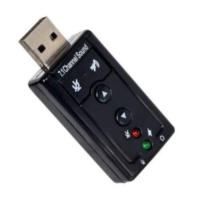 Adaptador Usb Áudio 7,1 - Placa De Som Usb