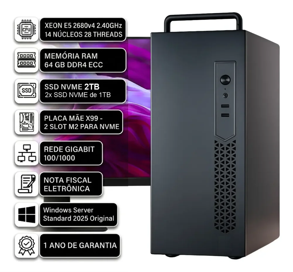 サーバー　648　Windows11 Xeon Servidor Xeon E5 2680 V4 14 Núcleos 64gb Ram 2TB