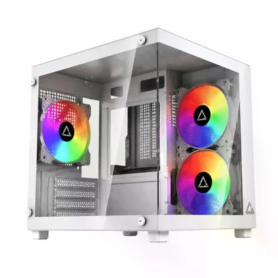 Gabinete Gamer Gstorm Vanguard, Mid Tower, Branco, Com 3 Fans, Gs-van-wh-3f