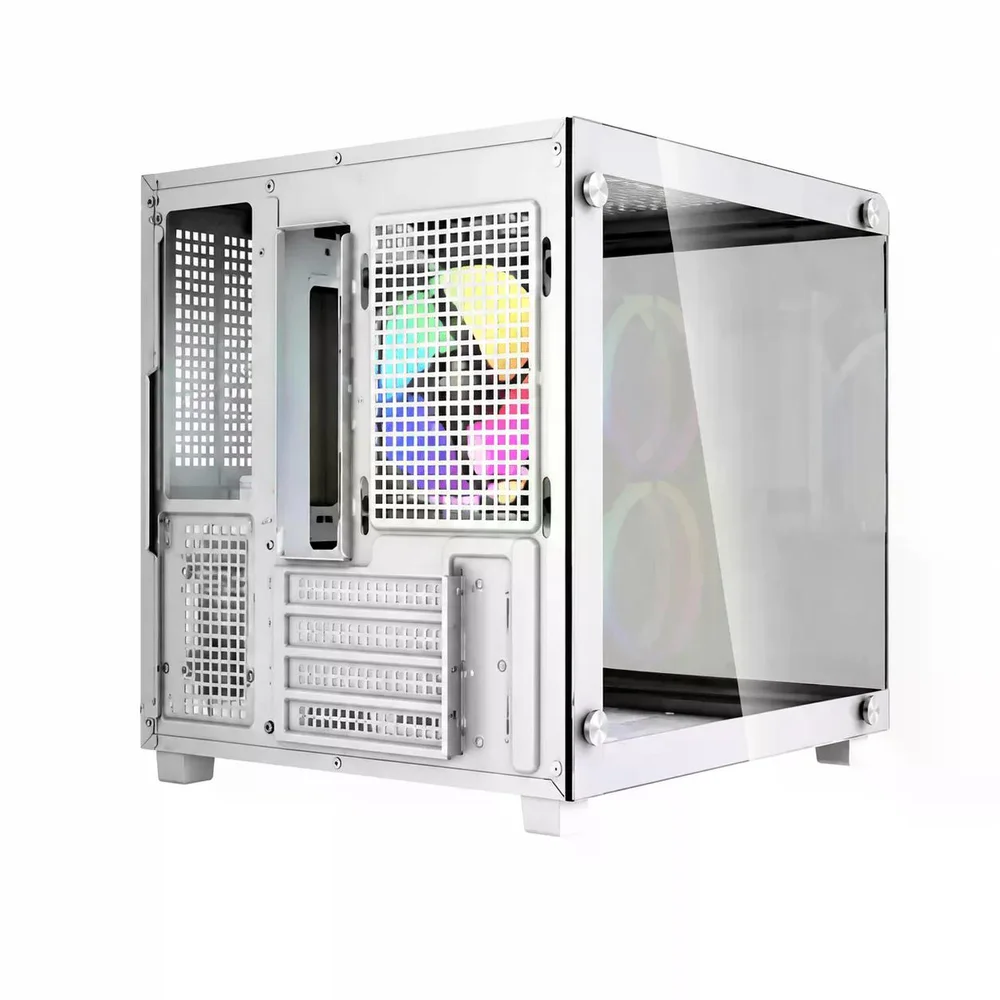 Imagem 2 de 3 do produto Gabinete Gamer Gstorm Vanguard,  Mid Tower, Branco, Com 3 Fans, Gs-van-wh-3f