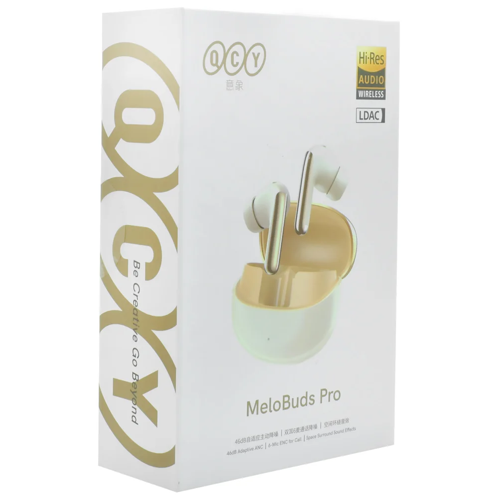 Imagem 3 de 5 do produto Qcy Melobuds Pro Ht08 (dourado) Fone De Ouvido Bluetooth 5.3, Cancelamento De Ruído Anc - Android, E Ios,