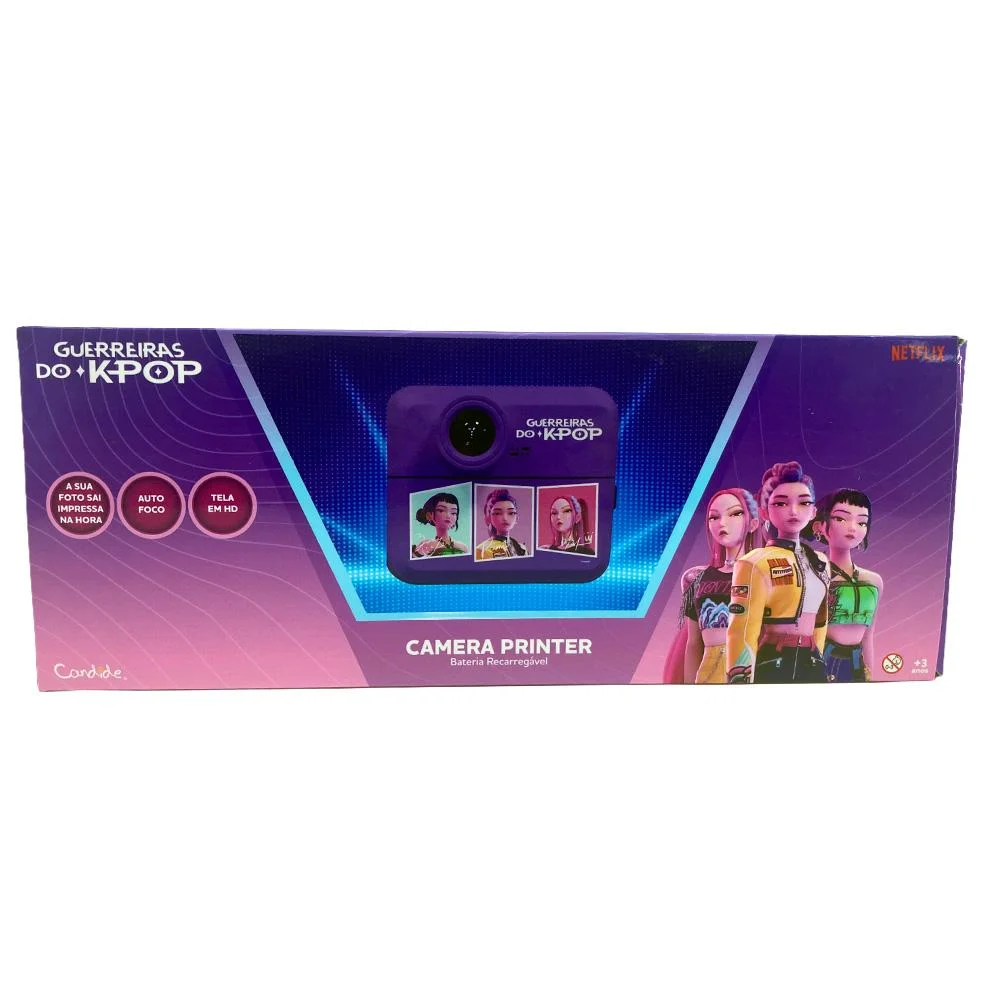Imagem 2 de 5 do produto Câmera Digital Infantil Com Impressão Guerreiras Do K-pop
