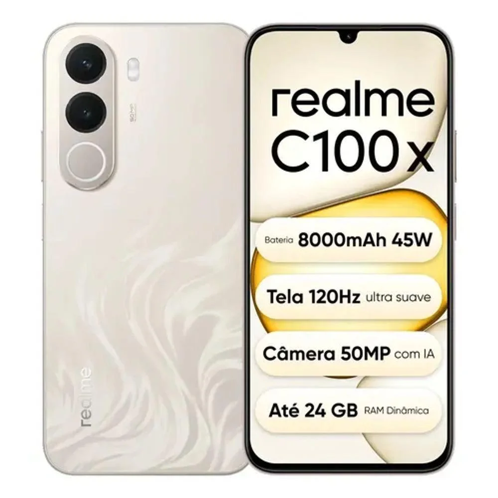 Imagem 2 de 4 do produto Realme C100x 8GB Ram 256gb Dourado