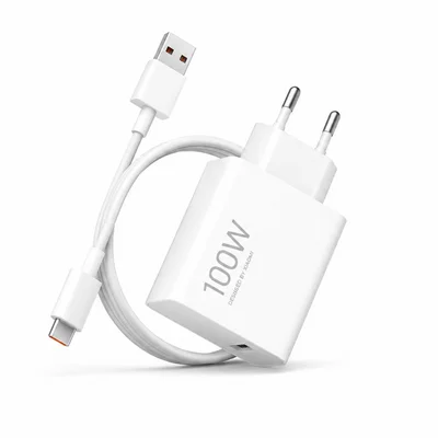 Carregador De Carregamento Rápido Xiaomi Gan 100w Turbo Usb-a Com Cabo Usb-c De 1 Metro