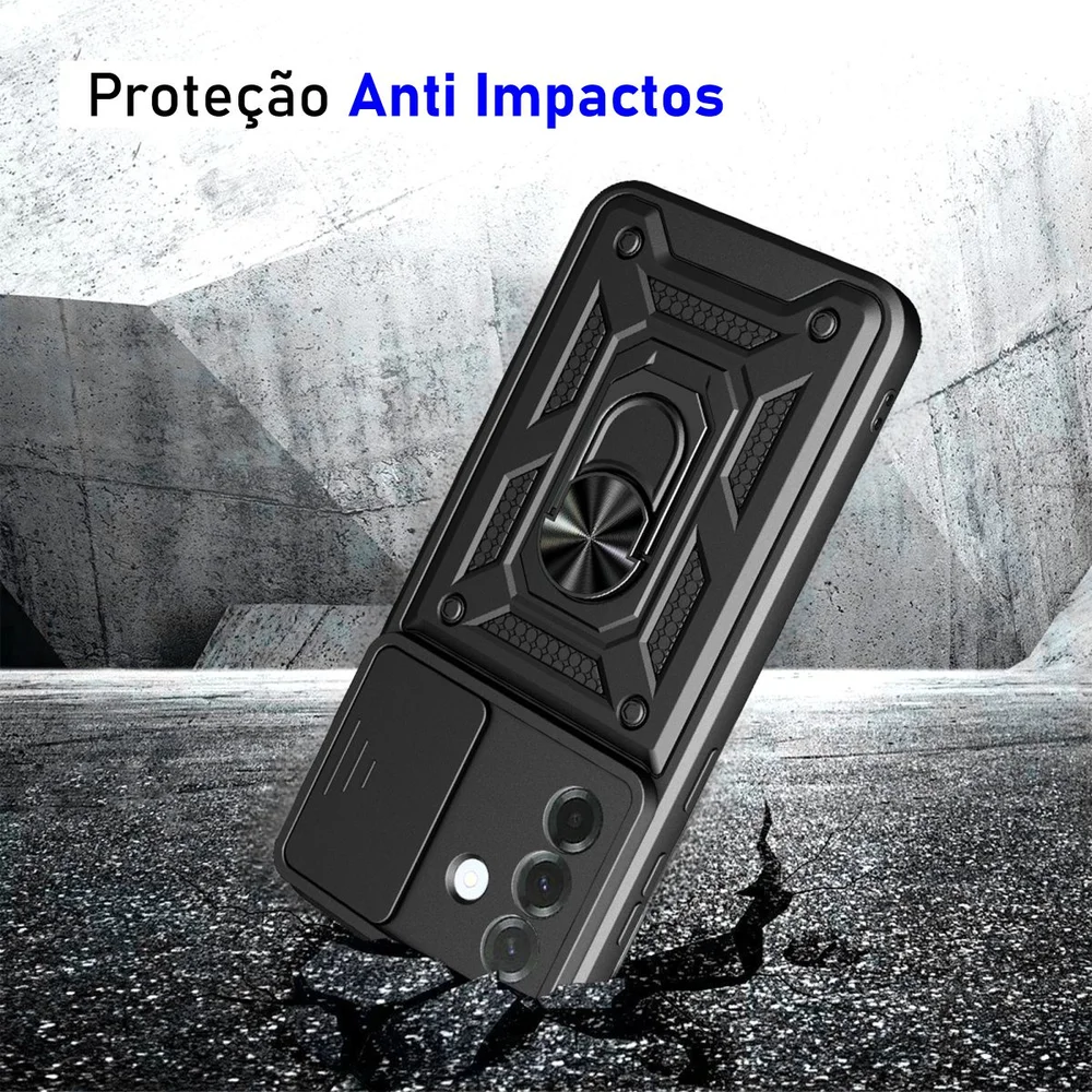 Imagem 2 de 5 do produto Capa Militar P/ Samsung Galaxy A57 - Capinha Case Protetora Anti Impacto Queda Armadura Resistente