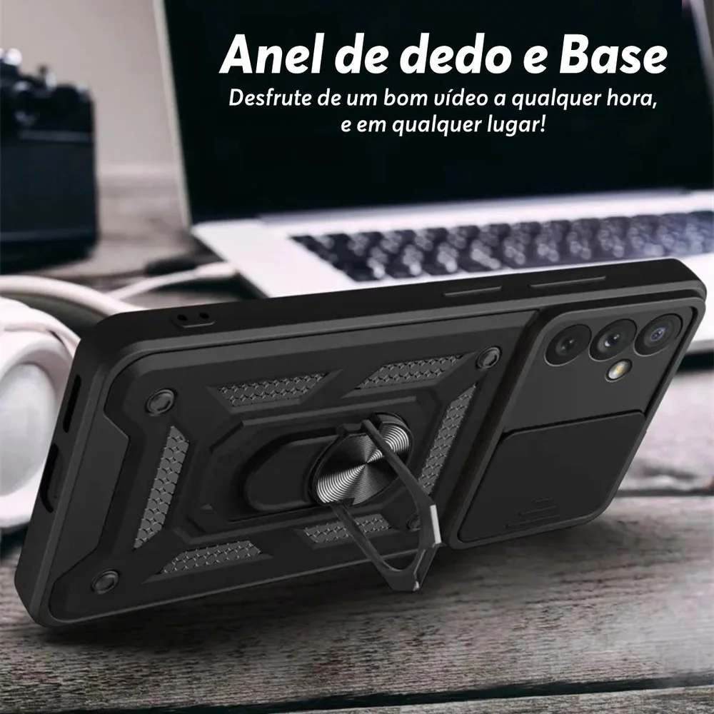 Imagem 2 de 5 do produto Capa Militar P/ Samsung Galaxy A17 - Capinha Case Protetora Anti Impacto Queda Armadura Resistente