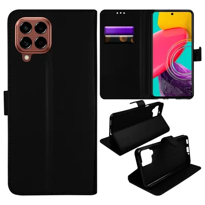 Capa Carteira Estojo Flip Para Samsung Galaxy M53 Cor: Preto