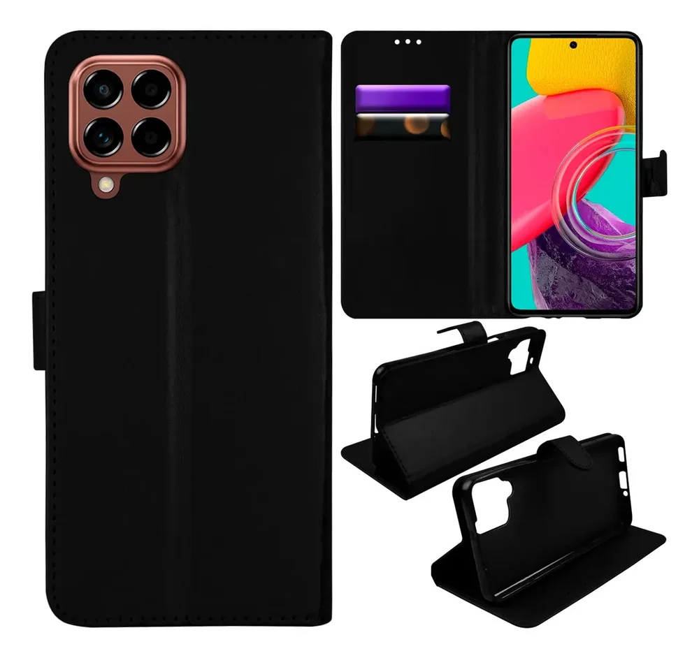 Imagem 3 de 5 do produto Capa Carteira Estojo Flip + Película 3d Vidro Para Samsung Galaxy M53 5g